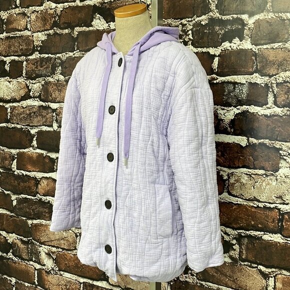 Avec Les Filles Purple Button Up Pockets Size Small S - Picture 5 of 15